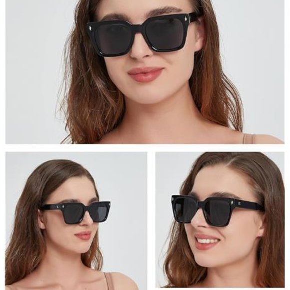 ? Polarized  Sunglasses for Women: UV Protection Womens and Mens Square Shades main image 4